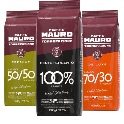 3kg balíček Mauro Caffé Centopercento, Espresso De Luxe, Premium